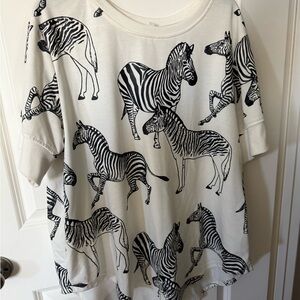 Zebra Print Jane + Delancey Top